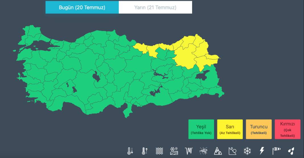 Meteoroloji'den 10 ile sarı kodlu uyarı: Kuvvetli yağış hakim olacak! 5